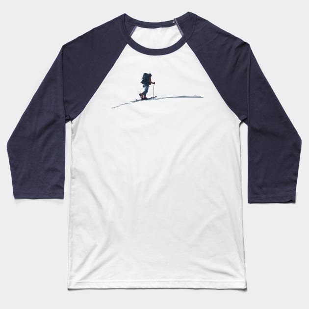 Ski Touring Baseball T-Shirt by High Altitude